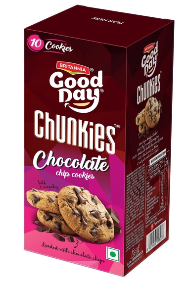 Britannia Good Day Chunkies Chocolate Chips Cookies 100% Vegetarian